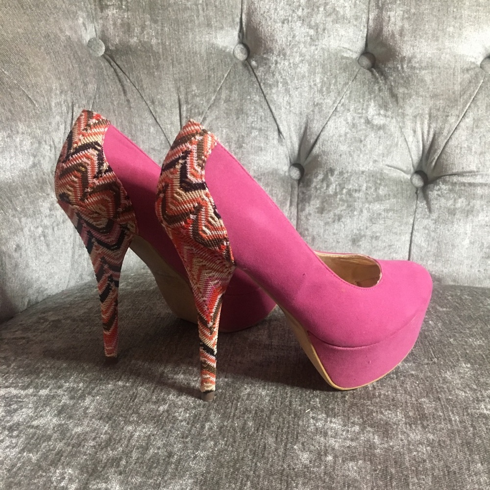 Fuschia unique high heels